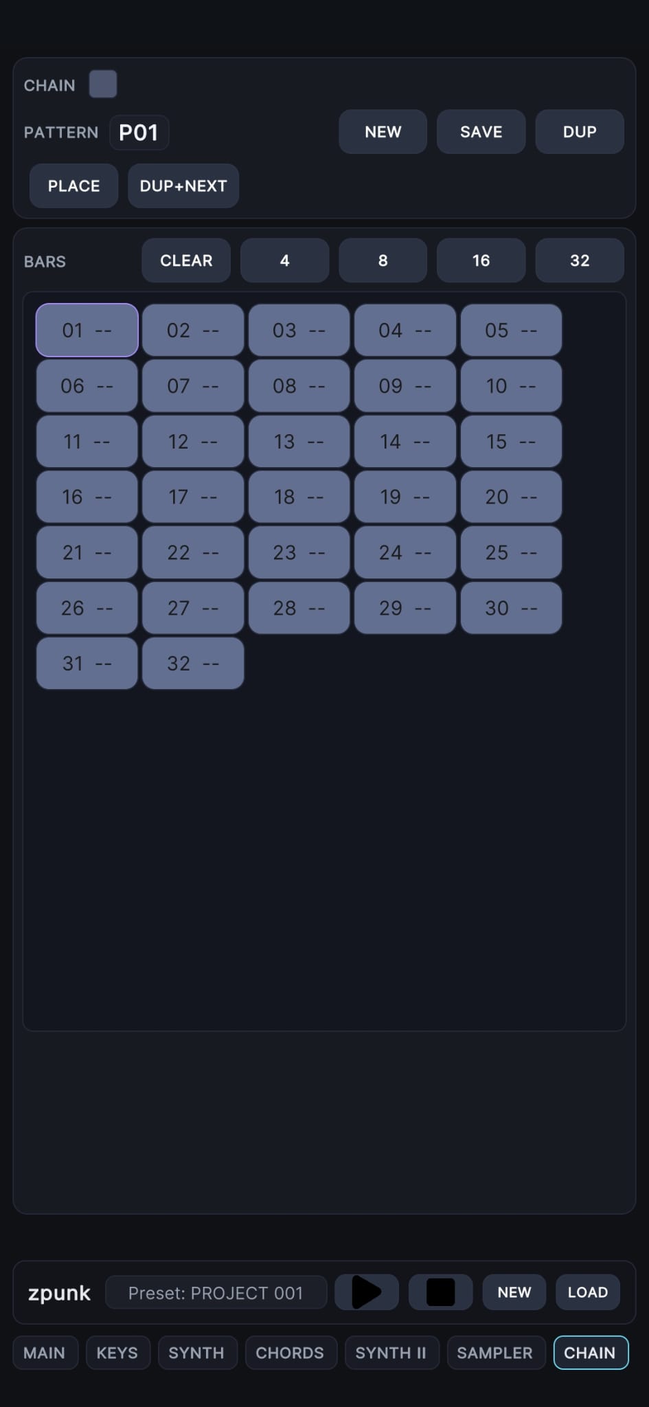 zpunk chain tab screenshot