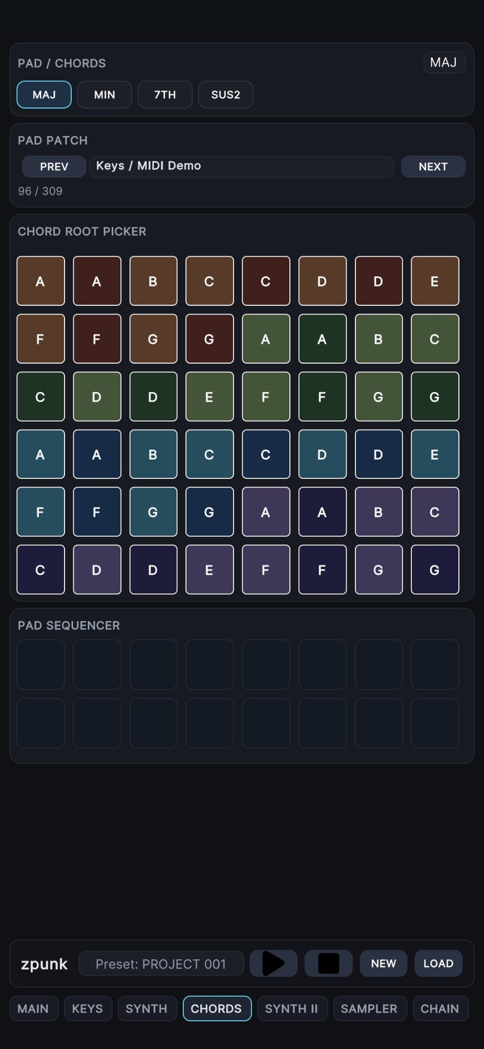 zpunk chords tab screenshot