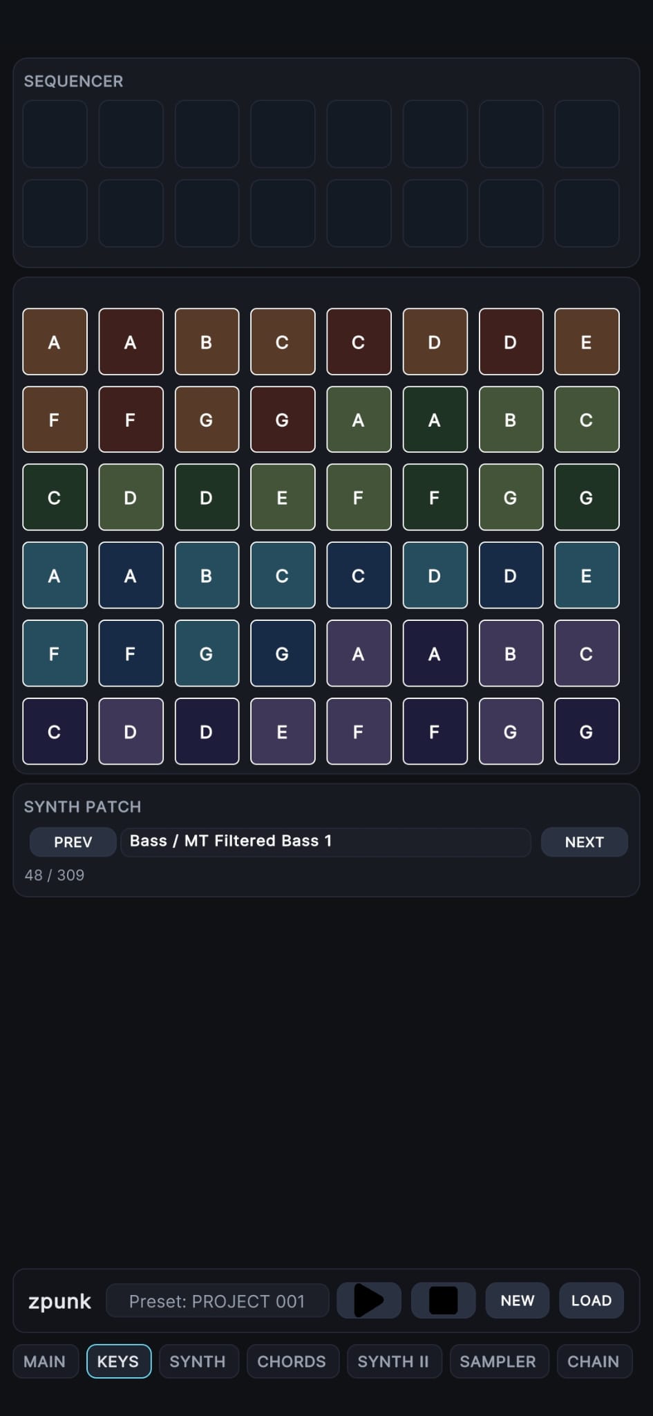 zpunk keys tab screenshot